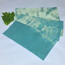 藍の生葉染め手ぬぐい (Hand towel with indigo raw leaf dyeing)
