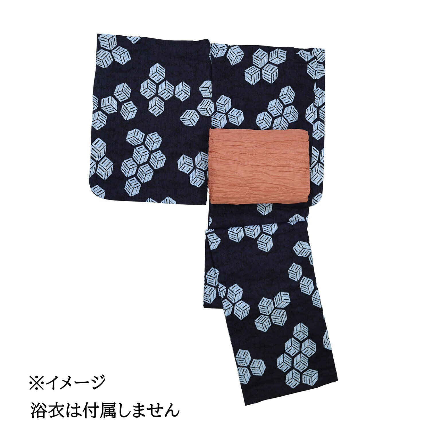 ポイント20倍 送料無料 ジュニア しわ兵児帯 しわへこおび 帯 浴衣帯 サーモンピンク