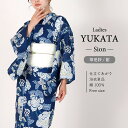 プレタ 浴衣 ゆかた 綿100% レディース 高級 高品質 浴衣 単品 華更紗 柄 紺 和装 着物 夏 イベント フェス 祭り 花火 盆踊り 和服 町歩き 撮影...