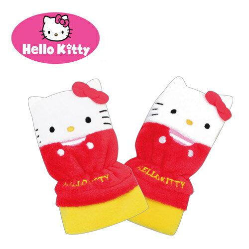 【Hello Kitty　もこもこ　ミトン 】キャラクター　グッズ　女の子　女児　防寒　手袋　てぶくろ　キッズ　サイズ　調整　子ども　こども　ぬいぐるみ　キティ　キティちゃん　ハローキティ　手