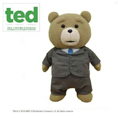 【Ted　テッド　45cm　【 サラリーマン 】　ぬいぐるみ　】テッドグッズ　テディベア　Ted2　映画グッズ　キャラクター　プレゼント　誕生日　景品　2次会　結婚式　店舗　ディスプレイ　販促　ウエルカムボード 三代目　J Soul Brothers　登坂　グッズ　テッド2