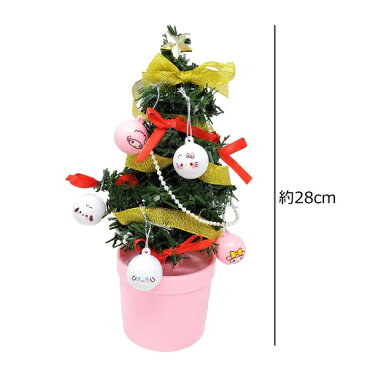 【 サンリオ　キャラクターズ　イルミネーション　ミニ　クリスマスツリー　約28cm】クリスマス　小さい　部屋用　インテリア　ディスプレイ　コンパクト　キャラクター　キティちゃん　電池式　ライト　オーナメント　付き　セット　イルミネーション　ツリー