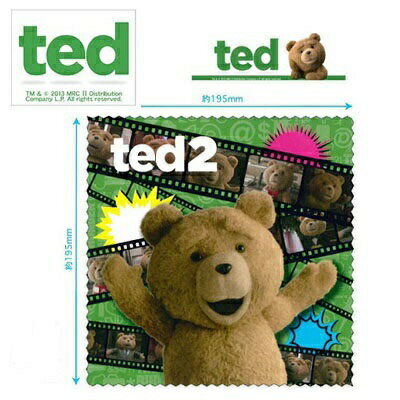 【 TED　テッド　マルチクロス 】眼鏡　メガネ　拭き　携帯　スマフォ　クリーナー　DS テッドグッズ　映画 グッズ　くま　クマ　景品　店舗　ディスプレイ　販促　子ども　布巾　粗品　タオル　ミニ　小さい　Ted2 三代目　J Soul Brothers　登坂　マイクロファイバー