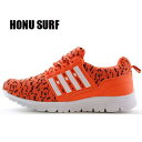 楽天PIRATES SHOP 楽天市場店【HONU SURF ホヌサーフ　ローカット スニーカー　7006-04 ORG】軽量　超軽量　ランニング　大人　レディース　メンズ　ジュニア　靴　スポーツ　シューズ　靴　ジュニアスニーカー　ウォーキング　安い　フィットネス　ニット　紳士　婦人　子ども