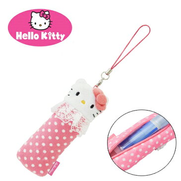 【Hello Kitty　ダイカット　リップポーチ】 ハローキティ　かばん　バッグ　カバン　コスメポーチ　旅行　お泊り　キティ　ポーチ　コンパクト　キティー　コスメ　お風呂　入れ　携帯　キーホルダー　メール便　リップクリーム　リップスティック　ポーチ