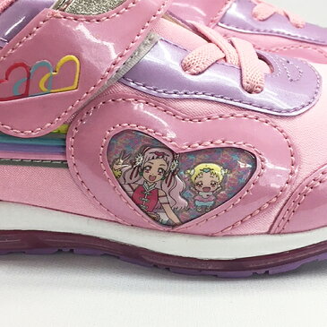2018年【5063 Hugっと プリキュア 光る靴 フラッシュスニーカー ピンク】小学生 女の子 子ども こども キッズシューズ 靴 シューズ 女児 スニーカー 運動靴 キャラクター アキレス 15cm 16cm 17cm 18cm 19cm キュアエール Hugっとプリキュア hugっと!