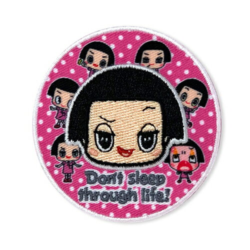 特価PO【 チコちゃんに叱られる!　アイロン 接着 ワッペン　CR01】グッズ　チコちゃん　NHK　女児　キャラクター　子ども　お名前シール　アップリケ　接着　手さげ袋　アイロン　入園　入学　かばん　日本製　アイロン接着　簡単