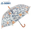 SZ【GERRY ジャンプ式 ビニール傘 60cm ロゴ】通勤 通学 雨具 雨傘 可愛い おしゃれ オシャレ 傘 かさ 柄 おしゃれ傘 透明 クリア 安い ビニール 梅雨 雨の日グッズ アウトドア ブランド ジェリー ビニール