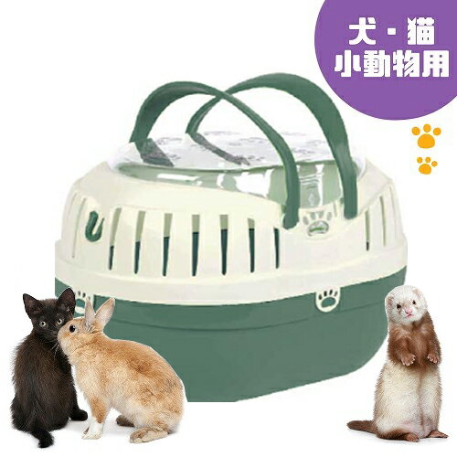 楽天PIRATES SHOP 楽天市場店fw【子犬　子猫　小鳥　小動物用　プチキャリー　グリーン】犬　いぬ　イヌ　小型犬　グッズ　用品　ペット　移動　衛生的　洗える　取っ手　軽量　通気性　クリア　鳥　小動物　キャリー　バッグ　かばん　ウサギ　ハムスター　ねこ　旅行　軽い　キャリーバッグ　ネコ　猫