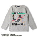 MI【東急電鉄 路線図 プリント 長袖 Tシャツ GY】服 子ども キャラクター グッズ トレーナー 新幹線 鉄道 電車 グッズ トレイン ボーイズ キッズ 100cm 120cm 幼児 子ども服 グッズ ロンT 服 アパレル カットソー 5050 2020 東横線 田園都市線