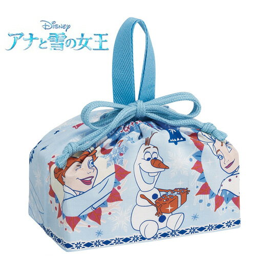 楽天PIRATES SHOP 楽天市場店SK【Disney　アナと雪の女王　マチ付き　ランチ巾着　024】お弁当袋　弁当袋　巾着袋　給食　弁当　巾着　袋　弁当入れ　お弁当　小物入れ　ランチ　用品　グッズ　キャラクター　お弁当　おべんとう　弁当　エルサ　アナ　オラフ　ディズニー　プリンセス　女児　女の子