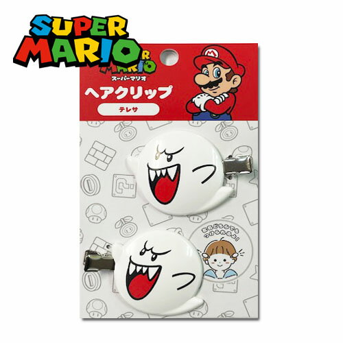 SA【SUPER MARIO　前髪クリップ　テレサ】アクセサリー　ヘアー　ヘア　クリップ　キャラクター　メモクリップ　文具　文房具　メモ　グッズ　任天堂　switch　雑貨　スーパーマリオ　ワンダー　マリオ　髪　USJ　キャラクター　雑貨　アパレル　ヘアアクセ