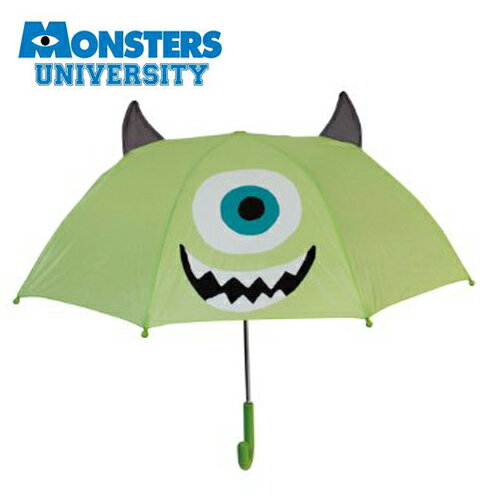 JP【Disney　モンスターズ　インク　マイク　耳付き傘　47cm】ディズニー　グッズ　学校　通学　子供　学童　児童　雨具　こども　雨傘　学童傘　キッズ傘　幼児　8本骨　安全　耳付き　傘　かさ　かわいい　キャラクター　男児　男の子　サリー　ユニバーシティ