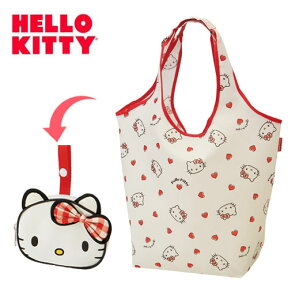 送料無料【SK　Hello Kitty　ハローキティ　ショッピングバック　24×33 】 エコバッグ　かばん　バッグ　カバン　アウトドア　マチ　マチあり　お買いものバッグ　レジャーバッグ　キティ　キティちゃん　レジバッグ　コンパクト　ナイロンバッグ　レジカゴバッグ　キティー