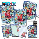 EM【ONE PIECE ワンピース 文具 5点 セット 日本製】グッズ キャラクター フォース 最新 ギア ルフィ ニカ ゾロ チョッパー 下敷 クリアファイ...