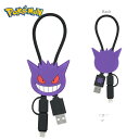 送料無料【POCKET MONSTERS マルチ充電 ケーブル ゲンガー】マルチ 万能 micro USB タイプC タイプA マイクロ ライトニング グッズ パソコン スマホ iPhone 線 コンセント アクセサリー 充電 コード キャラクター GM ポケモン ポケットモンスター
