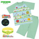 特価KT【ピクミン PIKMIN 光る 半袖 パジャマ セット グリーン】春夏 ダンボール 男の子 女の子 BANDAI バンダイ キッズ 蓄光 キャラクター 120cm 130cm 140cm ルーム ズボン 上下 服 アパレル Tシャツ switch 赤ピクミン ピクミン4 グッズ