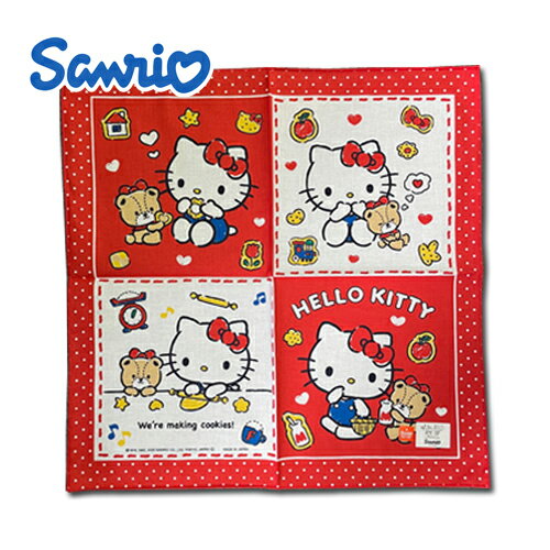 JP【Hello Kitty ナフキン 43X43cm 日本製】ランチクロス お弁当包み 給食 ランチマット グッズ 敷物 ランチョンマット ふろしき キャラクター 入学 入園 女の子 女児 キティ キティちゃん ハローキティ サンリオ ランチグッズ