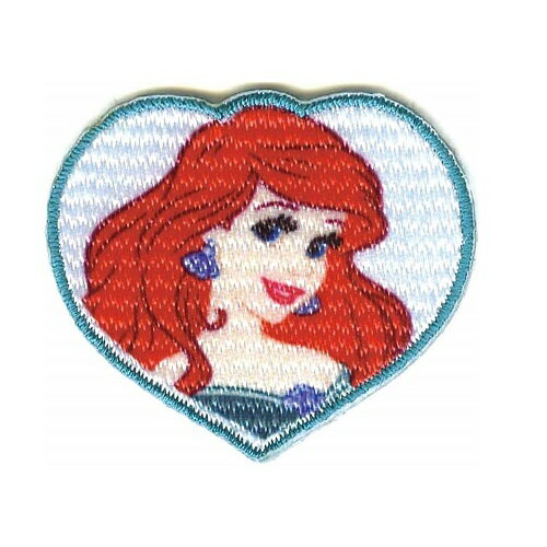 PO【 Disney リトル・マーメイド アリエル 刺繍ワッペン MY304-MY260】ディズニー グッズ こども キャラクター 子ども 女の子 保育園 小学生 ワッペン アップリケ 接着 手さげ袋 シール アイロン デコシール 刺繍 かばん 女児 リメイク かわいい 学校