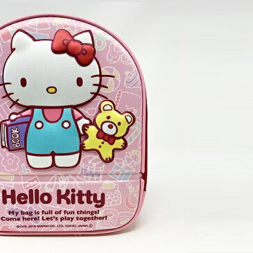 【Helllo Kitty　ベビー　ダイカット　リュック 】幼児　グッズ　プレゼント　おでかけ　こども　子供　子ども　かわいい　キッズリュック　カバン　かばん　デイバッグ　リュックサック　女の子　サンリオ　ハローキティ　キティ　キティちゃん　女児