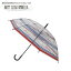 【HAPPY CLEAR UMBRELLA グラスファイバー　ビニール傘　HELLO BYE　58cm】通勤　通学　雨具　雨傘　可愛い　おしゃれ　オシャレ　傘　かさ　柄　おしゃれ傘　大判サイズ　大判　透明　クリア　安い　ビニール　梅雨　雨の日グッズ　トリコロール　英字柄　英語