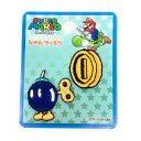 INA【SUPER MARIO シールワッペン コイン ボムへい ダイカット 2枚入】子ども キャラクター グッズ マリオグッズ マリオ スーパーマリオ 任天堂 シール ワッペン アップリケ 接着 アイロン デコシール かばん アイロン接着 刺繍 ボム兵 ボムヘイ