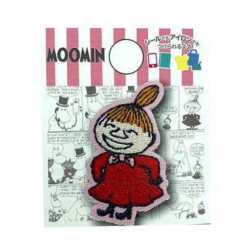 MN【ムーミン　MOOMIN　リトルミイ　スマイル　刺繍　アイロン　シール　ミニ　ワッペン　M01Y1879】ミイ　子ども　アップリケ　接着　手さげ袋　デコシール　かばん　デコ　リメイク　学校　レッスンバッグ　スマホ　かわいい