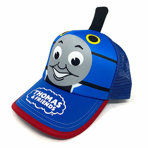 TM【きかんしゃ　トーマス　キッズ　なりきり　メッシュ　キャップ　ブルー】機関車　日除け　おでかけ　鉄道　THOMAS　キッズ　こども　幼児　子供　子ども　日よけ　ぼうし　帽子　乗り物　ハット　4歳　5歳　6歳　男児　男の子　グッズ　キャラクター　プラレール