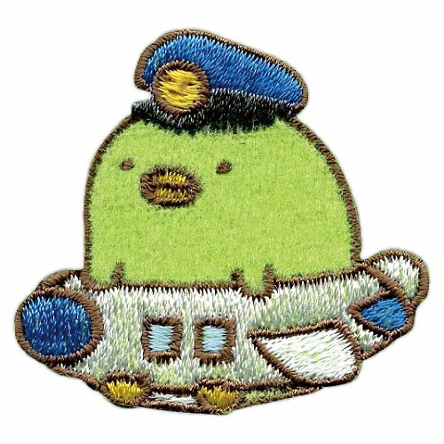 PO【すみっコぐらし　刺繍　ワッペン　ぺんぎん？　PSU107】すみっこぐらし　子ども　保育園　小学生　アップリケ　接着　手さげ袋　シール　アイロン　デコシール　かばん　女の子　デコ　リメイク　かわいい　学校　サンリオシール　スモック　レッスンバッグ　上靴入れ