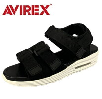 【 AVIREX　ユニセックス　サンダル　BLK/WHT　4541-02 】アビレックス　スポーツサンダル　紳士　婦人　海　スポーツ　カジュアル　アウトドア　ブランド　メンズ　マジックテープ　ウォーキング　川　コンフォート　おしゃれ　フィット　ベルト　エアー　レディース