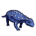 INA【恐竜　ダイカット　ワッペン　アンキロサウルス　DSW006】 子ども　キャラクター　グッズ　ワッペン　ダイナソー　シール　ワッペン　アップリケ　接着　アイロン　デコシール　かばん　アイロン接着 刺繍