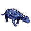 INA【恐竜　ダイカット　ワッペン　アンキロサウルス　DSW006】 子ども　キャラクター　グッズ　ワッペン　ダイナソー　シール　ワッペン　アップリケ　接着　アイロン　デコシール　かばん　アイロン接着 刺繍