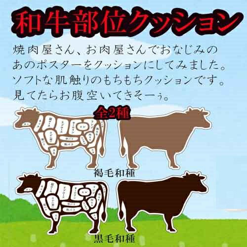 【和牛　部位　特大　もちもち　ぬいぐるみ　クッション　64cm 】グッズ　大きい　特大サイズ　ディスプレイ　店舗　用品　焼肉　お肉　にく　肉　ミート　ショップ　お肉屋さん　ウシ　牛　うし　ロース　モモ　サーロイン　背あて　ジョーク　黒毛　松阪牛　肉好き　焼肉屋