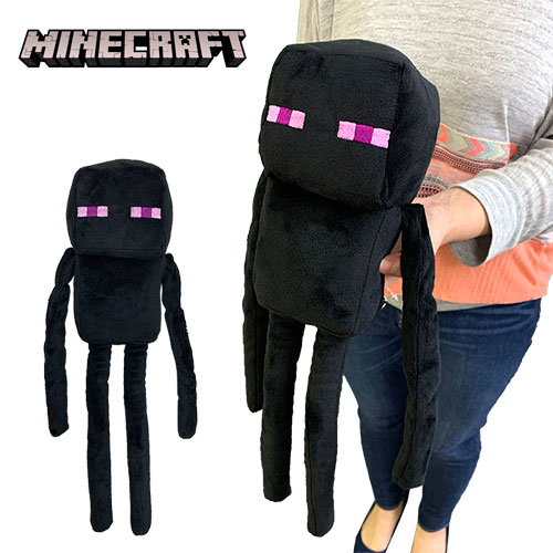 【マインクラフト　BIG　ぬいぐるみ　エンダーマン　47cm】公式　グッズ　マイッキー　ぜんいち　Minecraft　マイクラ　キャラクター　まいぜん　ダンジョン　ゲーム　マスコット　大きい　おおきい　ビッグ　かわいい　インテリア　雑貨　switch