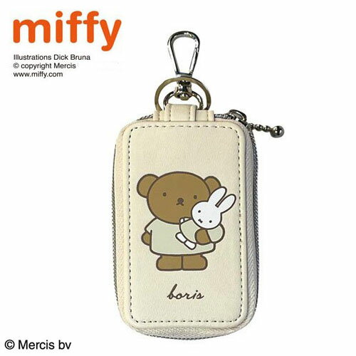 楽天PIRATES SHOP 楽天市場店NC【miffy　ミッフィー　スマート　キーケース2　ボリス柄　LIC-MF0056】グッズ　かわいい　グッズ　紛失防止　ケース　携帯　女の子　女子　女児　かわいい　小物入れ　ミッフィ　鍵　かぎ　カギ　家　車　大人　キーホルダー　カー　用品　インテリア