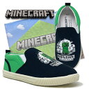 特価 KT【Minecraft　スリッポン　シューズ　クリーパー　BK/GR　18～21cm】 キッ ...