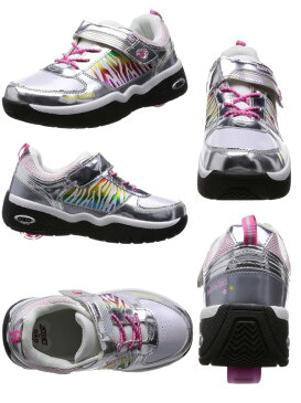 【SHOCK BY OXO ローラーシューズ SW15-02 キッズスニーカー ホワイト 19〜24cm 】小学生 女の子 子ども 子供 こども キッズシューズ 靴 子供靴 シューズ コマ付き スニーカー ローラー ローラースケート インライン ローラーブレード 取り外し可