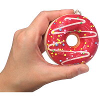 【10個セットリアルドーナツスクイーズデザート】サンプルリアルフードリアル食品ドーナツフェイクおみやげプレゼントギフトスィーツお土産日本キーホルダースクィーズやわらかい景品食品サンプルボールチェーンふわふわ