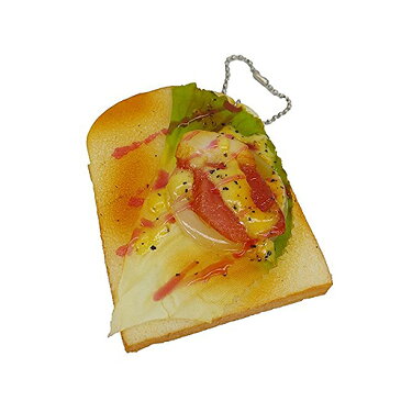 特価【5個セット ふわふわ ピザ トースト スクイーズ ボールチェーン】サンプル 柔らかい リアルフード 食品 ブレッド 菓子パン スクィーズ ふわふわ パン 給食 やわらかい もちもち おままごと ピザトースト 食パン