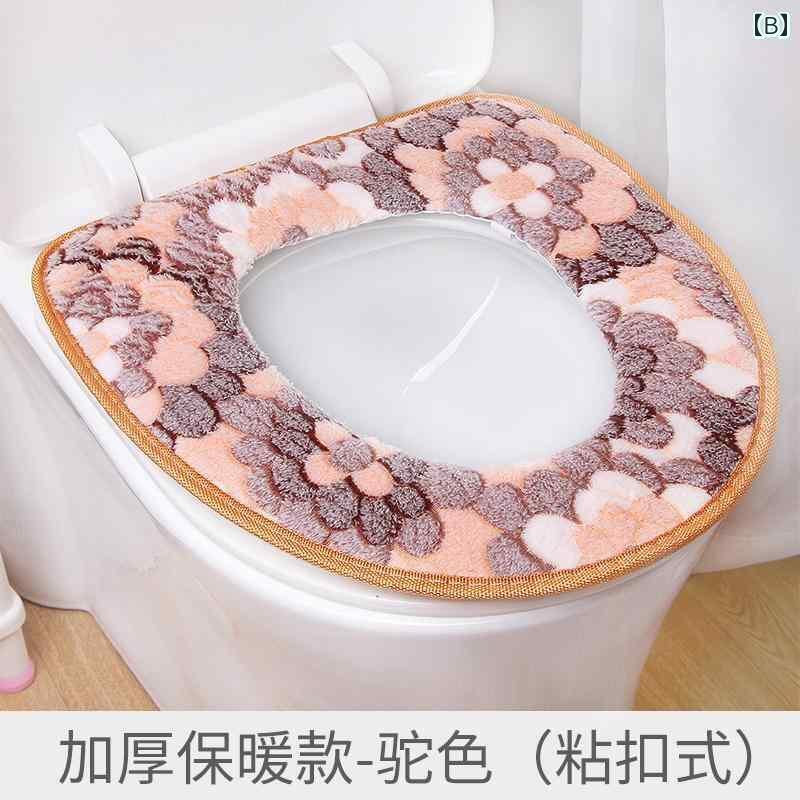 便座 クッション 冬 暖かい シート 家庭用 ユニバーサル ふわふわ モコモコ かわい...