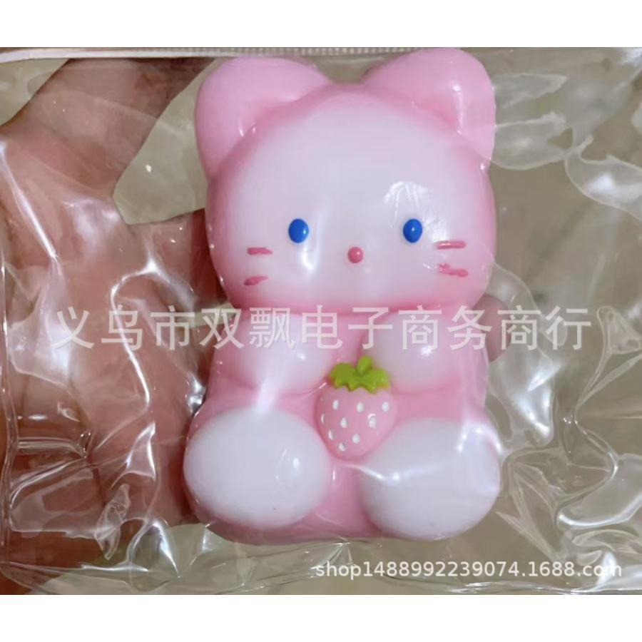 ぷにぷに猫スクイーズネコねこふわふわおもちゃ水感スクイーズもちもち弾力性が高袋に押し込んでゆっくりと反発し水感粘土泥感ストレ rapport-select-10002802 rapport-select パッケージ画像