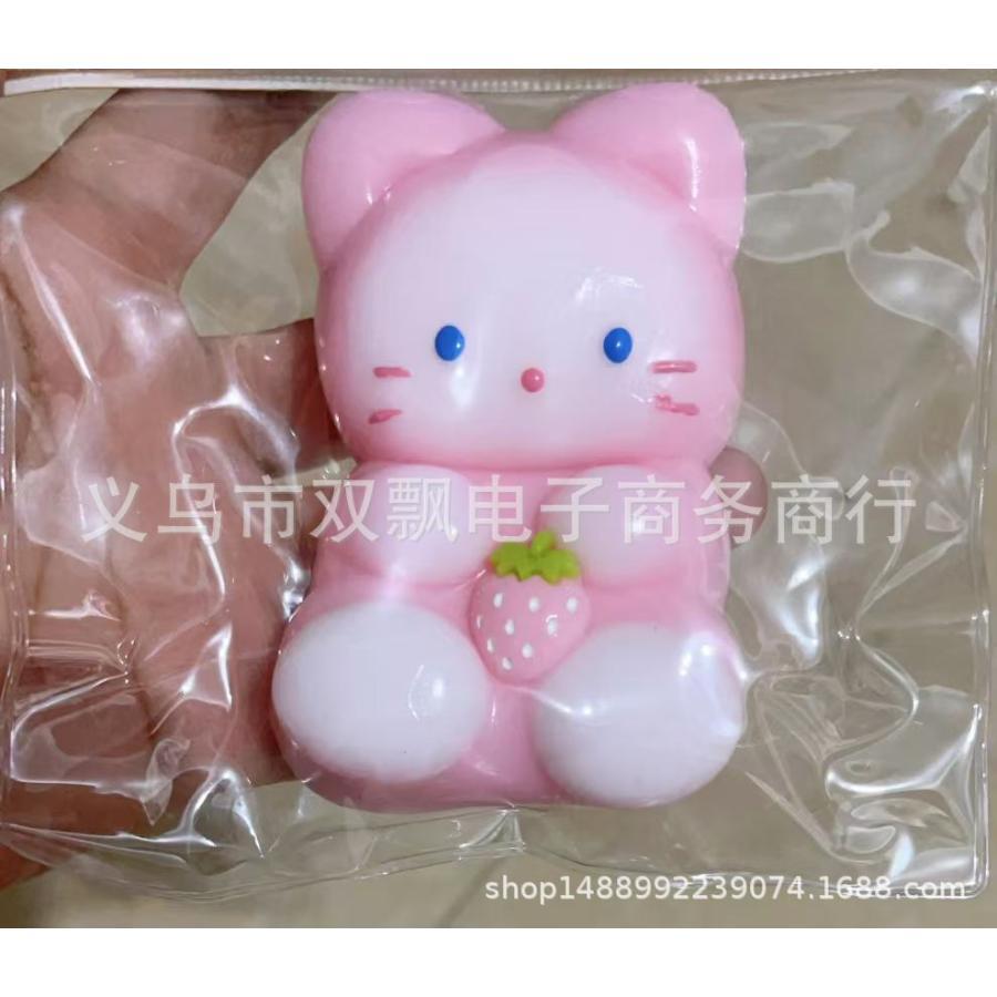 ぷにぷに猫スクイーズネコねこふわふわおもちゃ水感スクイーズもちもち弾力性が高袋に押し込んでゆっくりと反発し水感粘土泥感ストレ rapport-select-10002802 rapport-select サンプル画像2