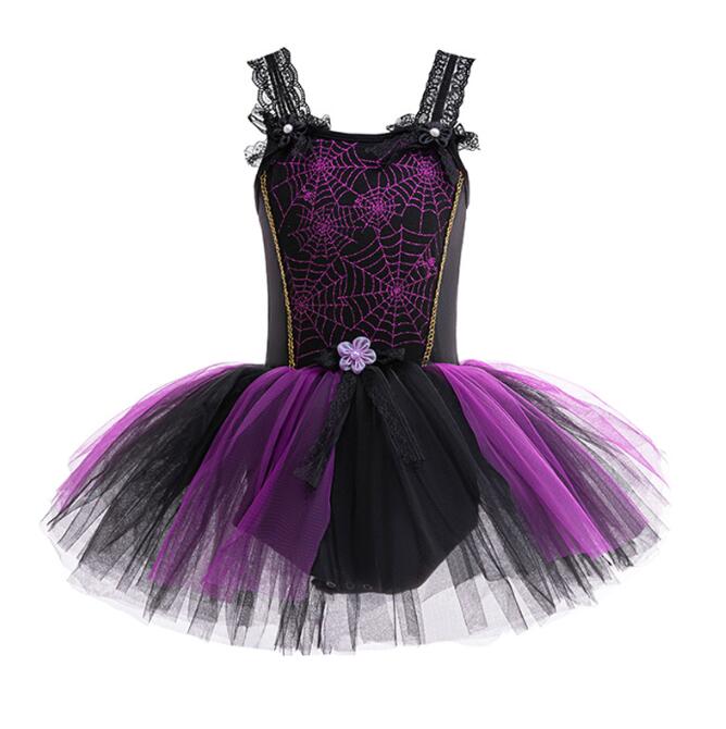 バレエダンス衣装ワンピース黒紫キッズバレエダンス衣装可愛いレオタード女の子ダンス衣装袖なしチュチュスカートバレエチュチュワンピースキッズダンス普段着可愛いダンス衣装ダンス衣装団体服舞台演出服運動会110-180cm