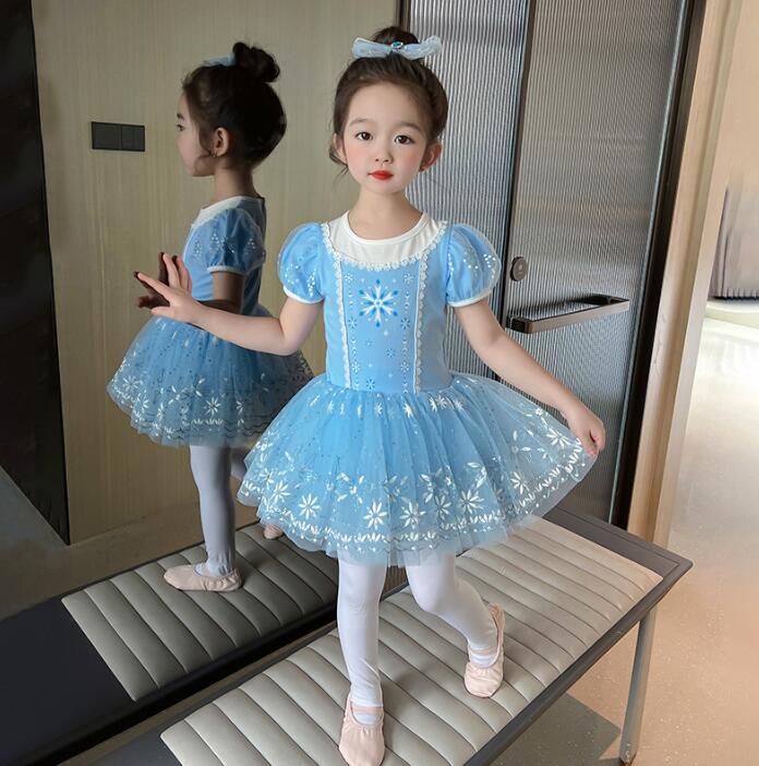 ワンピースバレエダンス衣装団体服ワンピースキッズバレエダンス衣装可愛いレオタード女の子ダンス衣装半袖チュチュスカートバレエチュチュワンピースキッズダンス普段着可愛いダンス衣装ダンス衣装団体服舞台演出服運動会110-180cm