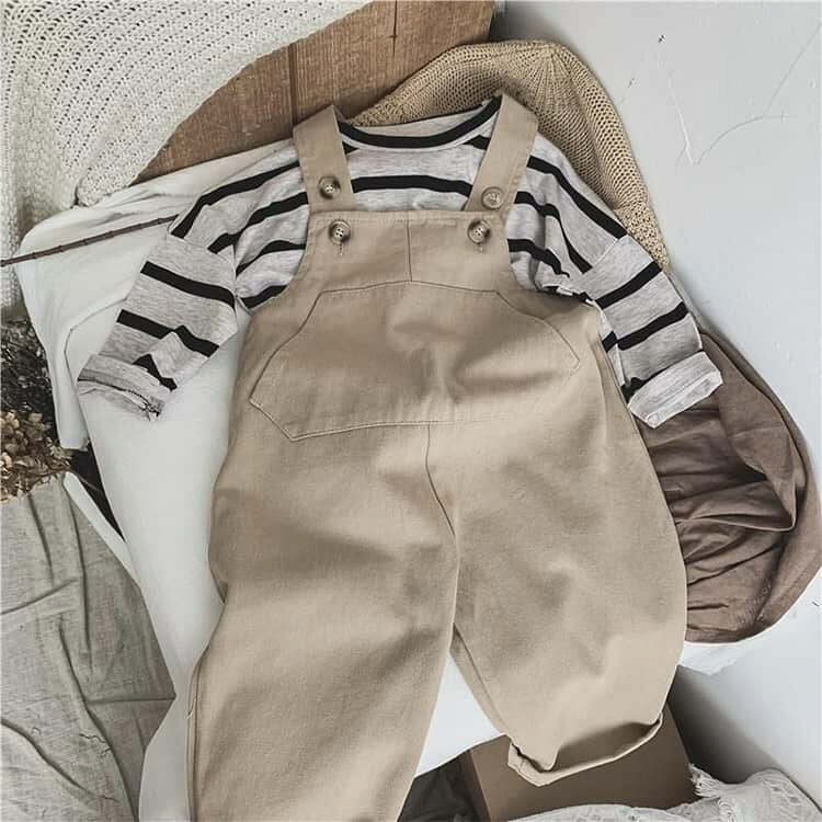 rapport-selectの100％綿サロペットロンパースキッズベビーオールインワンオーバーオールベビー服赤ちゃん子供男の子女の子ロングパンツ長ズボンコットンツイル生地ベビーサロペットキッズサロペット春夏秋｜アングル2