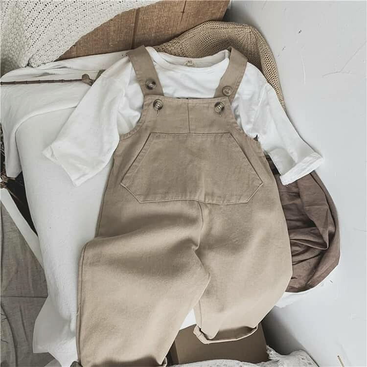 rapport-selectの100％綿サロペットロンパースキッズベビーオールインワンオーバーオールベビー服赤ちゃん子供男の子女の子ロングパンツ長ズボンコットンツイル生地ベビーサロペットキッズサロペット春夏秋｜アングル3