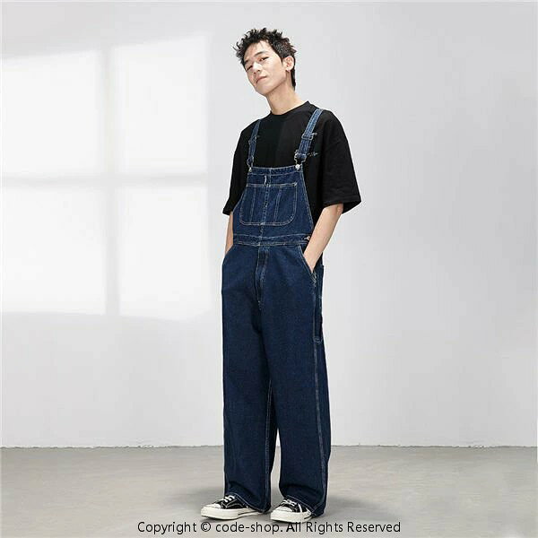 サロペットオーバーオールメンズオールインワンワイドパンツサロペットデニムパンツ長ズボンおしゃれ春夏秋バレンタイン