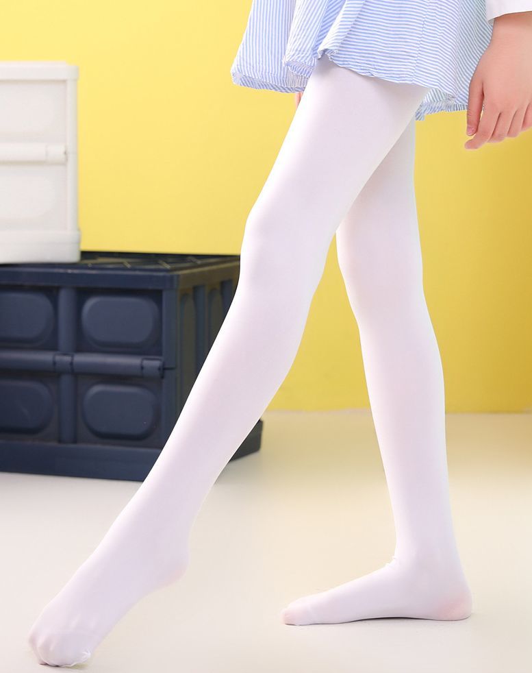 タイツキッズジュニア子供女の子レッグウェア薄手ストッキング無地単色バレエダン...
