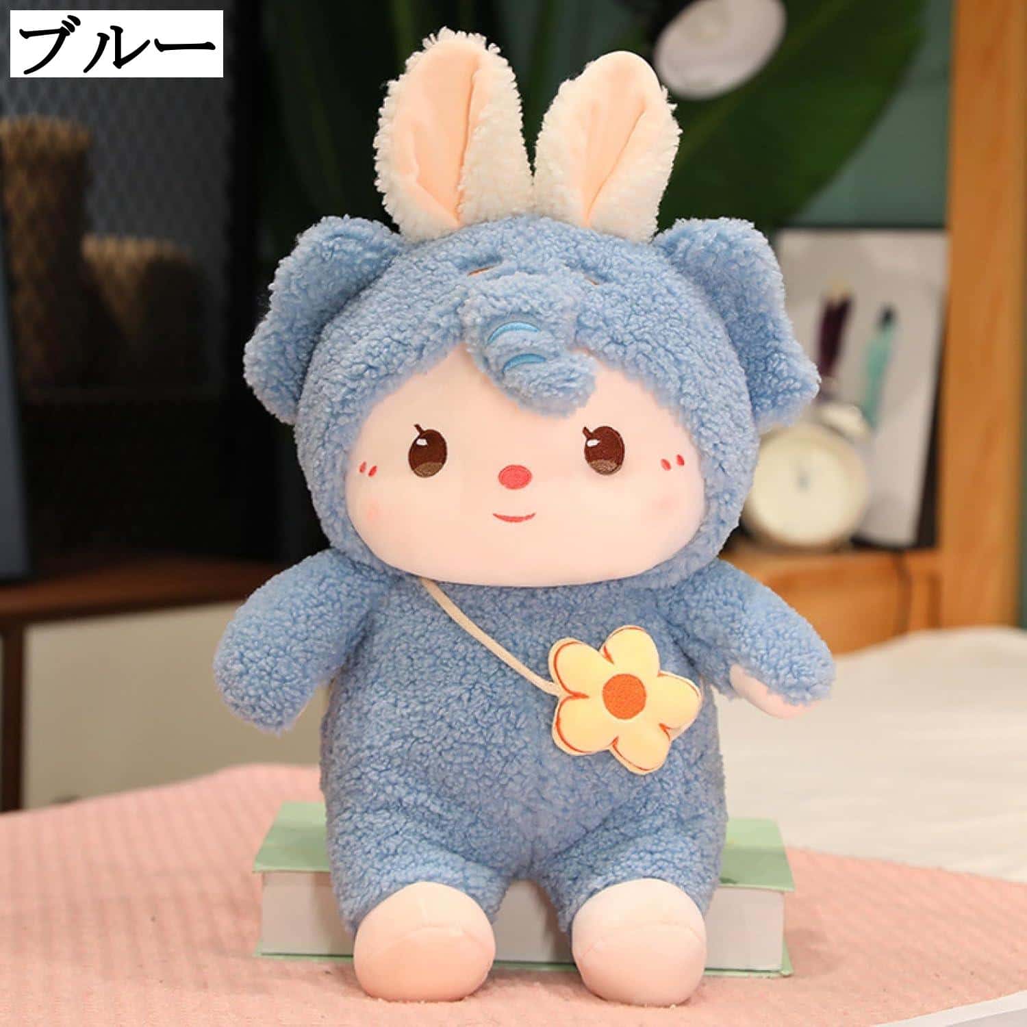 rapport-selectのウサギぬいぐるみ抱き枕可愛い動物眠り枕ふわふわやわらかギフト記念日30cm40cm50cm70cm｜アングル3