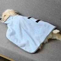 猫用着れるバスタオル犬用ペット用バスタオル吸水速乾吸水タオルガウン犬タオルバ...